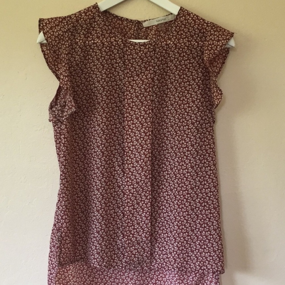 Floral stitchfix fun 2 fun ruffle sleeve blouse